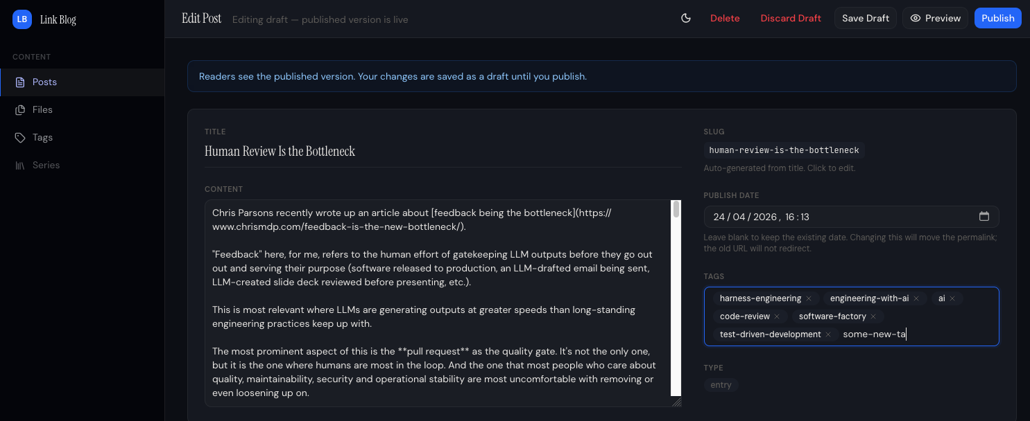 Blog CMS Edit Post